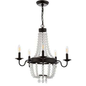 Nova 21.5" Acrylic Beaded LED Chandelier - JONATHAN Y
